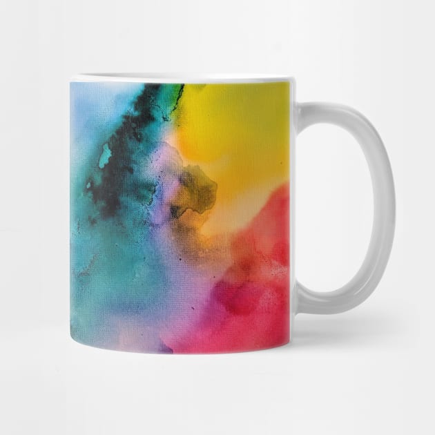 Multicolored Watercolor Splash Abstract Art by Moshi Moshi Designs